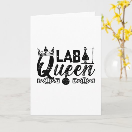 Lab Queen Lab Tech Laboratory Chemist Technician カード (黄色い花)