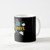 Lab Queen Laboratory Pun Laboratory科学者 コーヒーマグカップ (正面右)