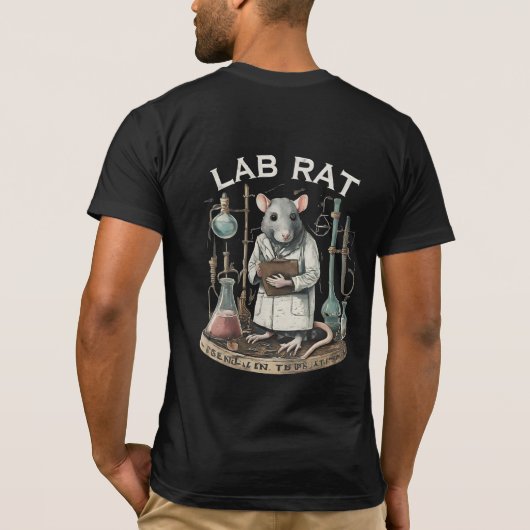 Lab Rat、Lab Rat:科学ギークメンズ Tシャツ (裏面)