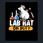 Lab Rat on Duty Scienceネズミデザインシャツ ポスター<br><div class="desc">Lab Rat on Duty科学ネズミデザインシャツPoster Anime Cartoon漫画フィクションマンガ</div>