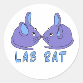 Lab Rat | zwei lila blaue Labormäuse science ラウンドシール
