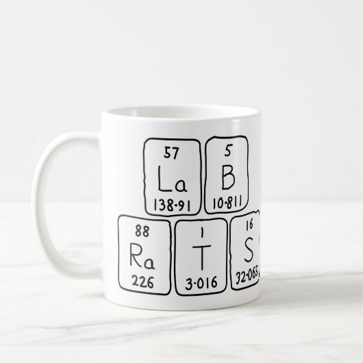 Lab Ratsの定期的なテーブル名mug コーヒーマグカップ (左)