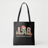 Lab Santas お気に入りの Scientist Christmas Laboratory トートバッグ (正面)