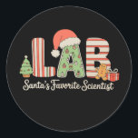 Lab Santas お気に入りの Scientist Christmas Laboratory ラウンドシール<br><div class="desc">Lab Santas お気に入りの Scientist Christmas Laboratory</div>