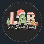 Lab Santas お気に入りの Scientist Christmas Laboratory ラウンドシール<br><div class="desc">Lab Santas お気に入りの Scientist Christmas Laboratory</div>
