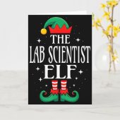 Lab Scientist Elf Job Title Funny Christmas Matchi カード (黄色い花)
