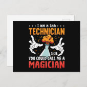 Lab Tech Iはラボ技術者のラボサイエンス ポストカード (正面/裏面)