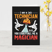 Lab Tech I Am A Lab Technician Laboratory Science カード (黄色い花)
