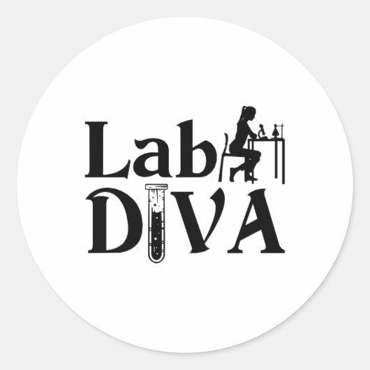 Lab Tech Lab Diva化学者ラボテクニシャン ラウンドシール (正面)