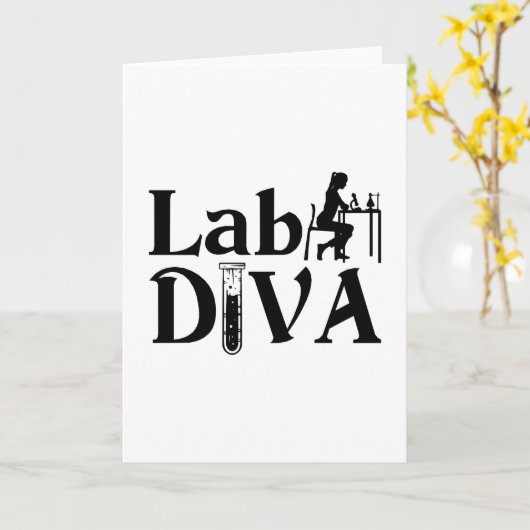 Lab Tech Lab Diva Chemist Laboratory Technician カード (黄色い花)