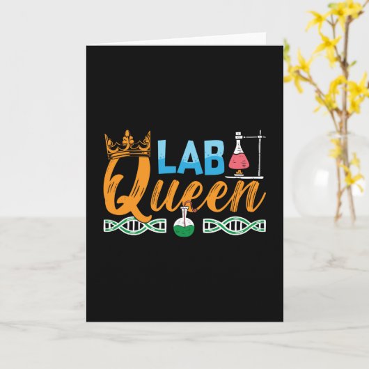 Lab Tech Lab Queen Laboratory Chemist Technician カード (黄色い花)