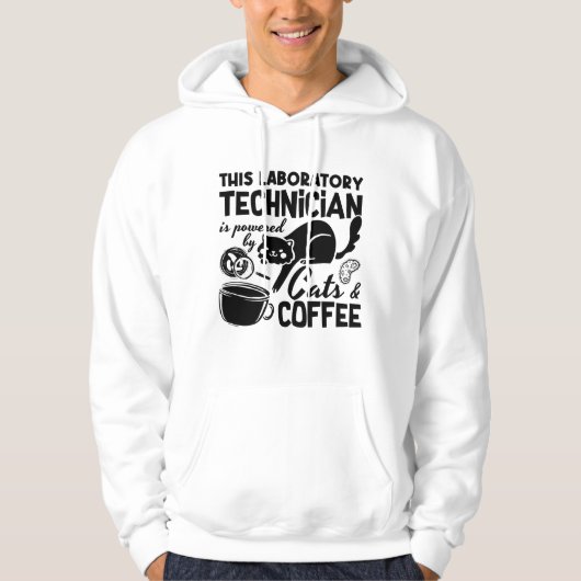 Lab Tech Laboratory Technician Cats Coffee Science パーカ (正面)