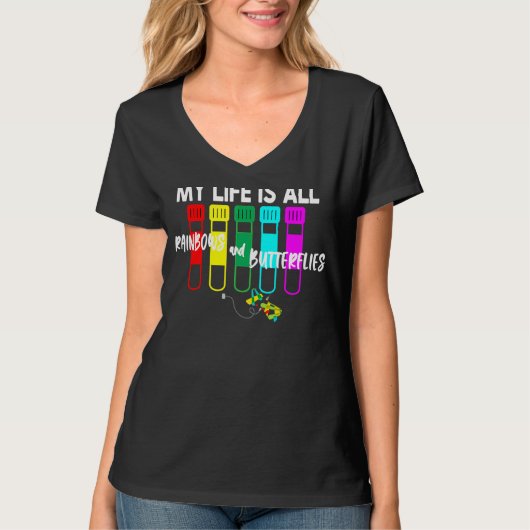 Lab Tech Laboratory Technician Week 2022 カラフル Tシャツ (正面)