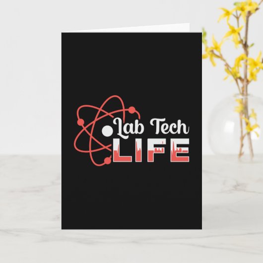 Lab Tech Life Laboratory Science Technician Geft カード (黄色い花)
