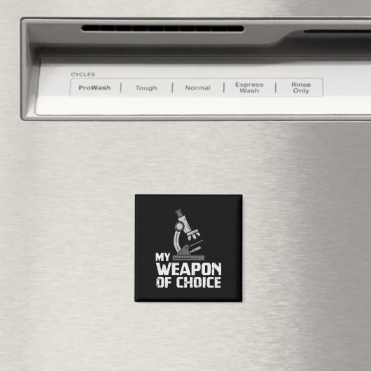 Lab Tech Microscope Biology Scientist My Weapon マグネット (インサイチュ (食洗機))