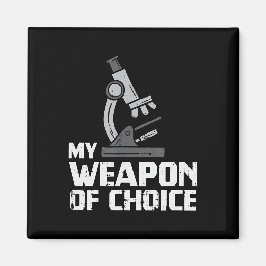 Lab Tech Microscope Biology Scientist My Weapon マグネット (正面)