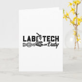 Lab Tech On Duty Science Laboratory Technician カード (黄色い花)
