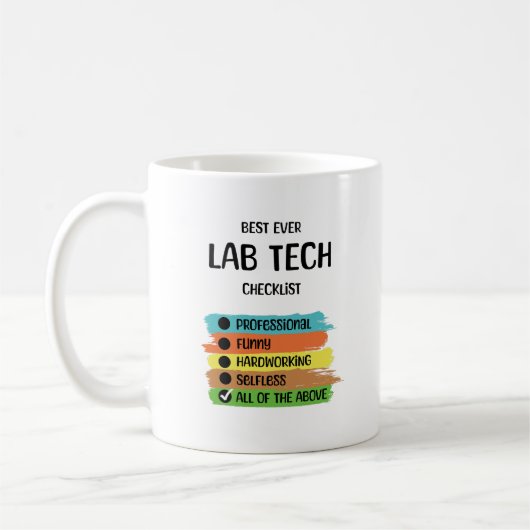 Lab Tech Technician Lab Week Assistantグループ コーヒーマグカップ (左)