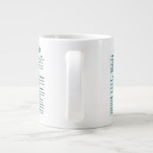 Lab values for nurses -Medical Lab Reference Chart ジャンボコーヒーマグカップ (裏面)