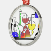 LAB WARE - LABORATORY GLASSWARE不機嫌 メタルオーナメント (左)