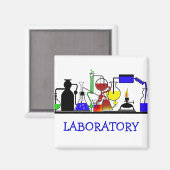 LAB WARE - LABORATORY GLASSWARE SETUP マグネット (正面/裏面)