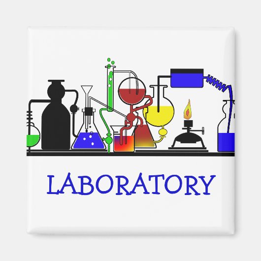 LAB WARE - LABORATORY GLASSWARE SETUP マグネット (正面)