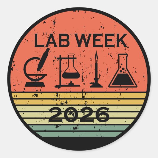 Lab Week 2026 Medical Laboratory Professionals ラウンドシール (正面)