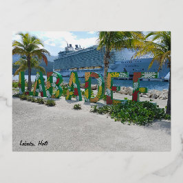 Labadee, Haiti Postcard 箔シーズンポストカード