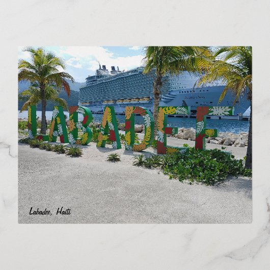 Labadee, Haiti Postcard 箔シーズンポストカード (正面)