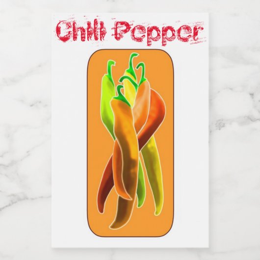 Label chili pepper フードラベル (シングルラベル)