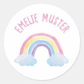 Label - Rainbow Clouds ラウンドシール (正面)