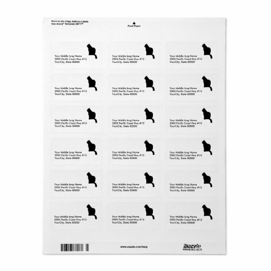 label - return - black cat ラベル (フルシート)