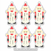 Label Santa Cartoonから可愛いおもしろいクリスマス シール (正面)