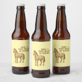 Label Sets with motivational text and horse ビールラベル (ボトル)