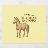 Label Sets with motivational text and horse ビールラベル (シングルラベル)