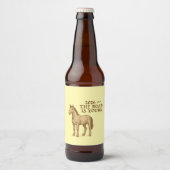 Label Sets with motivational text and horse ビールラベル (正面)