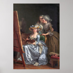 Labille-Guiard - Self-Portrait With Two Students ポスター