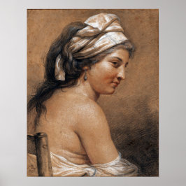 Labille-Guiard - Study Of A Seated Woman Seen From ポスター