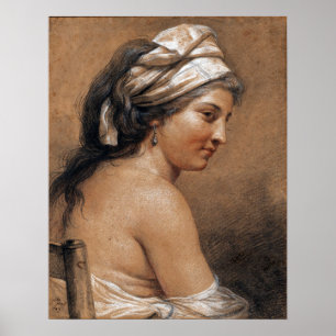 Labille-Guiard - Study Of A Seated Woman Seen From ポスター