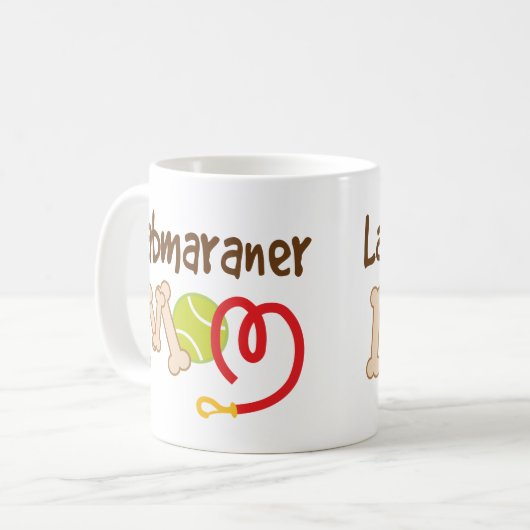 Labmaraner犬の品種お母さんのギフト コーヒーマグカップ (正面左)