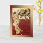 LaBoheme to Puccini Opera 1896 w/Background カード (黄色い花)