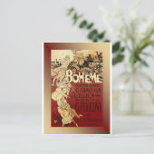 LaBoheme to Puccini Opera 1896 w/Background ポストカード (スタンド正面)