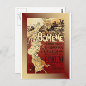 LaBoheme to Puccini Opera 1896 w/Background ポストカード (正面/裏面)