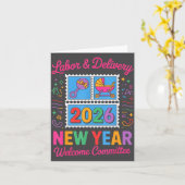 Labor &amp; Delivery 2026 New Year Welcome Committ カード (黄色い花)