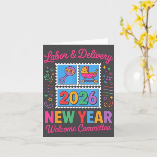 Labor &amp; Delivery 2026 New Year Welcome Committ カード (黄色い花)