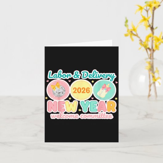 Labor &amp; Delivery 2026 New Year Welcome Committ カード (黄色い花)