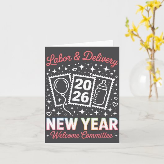 Labor &amp; Delivery 2026 New Year Welcome Committ カード (黄色い花)