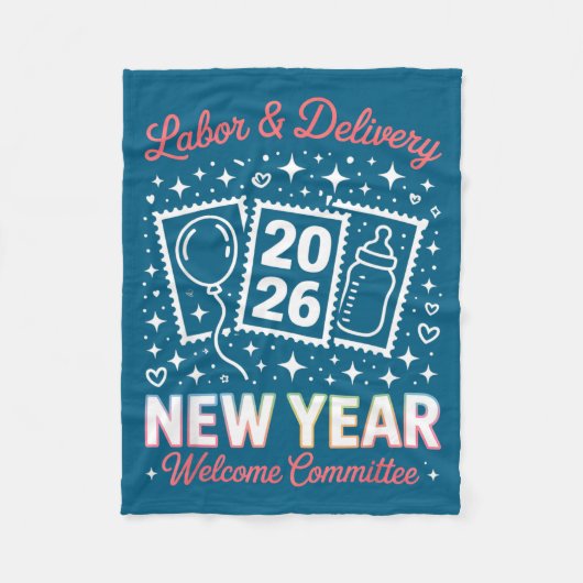 Labor &amp; Delivery 2026 New Year Welcome Committ フリースブランケット (正面)
