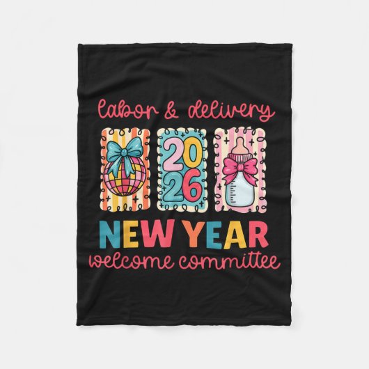 Labor &amp; Delivery 2026 New Year Welcome Committ フリースブランケット (正面)