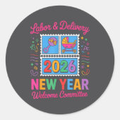Labor &amp; Delivery 2026 New Year Welcome Committ ラウンドシール (正面)